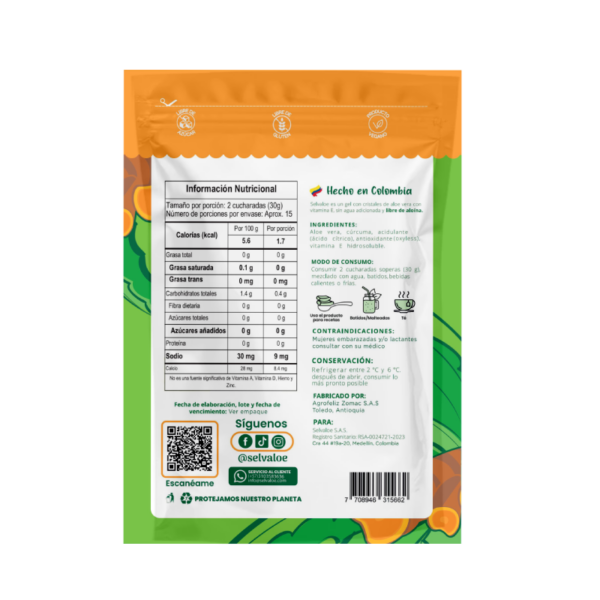 Cristales de Aloe Vera con Cúrcuma - Imagen 3